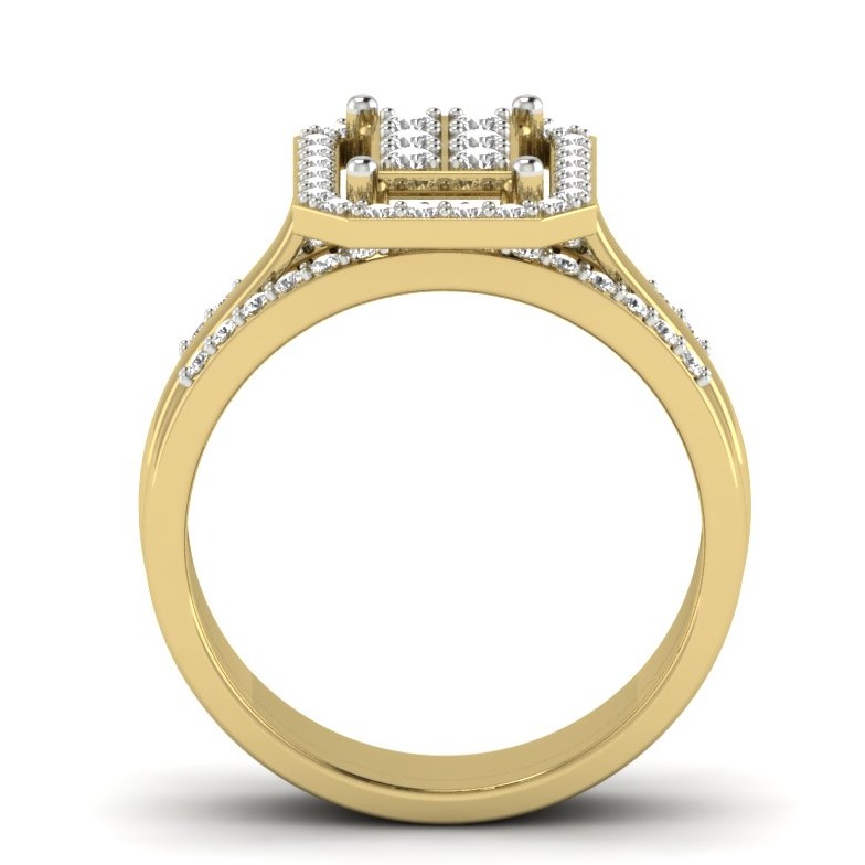 18KT Yellow Gold Zoya Diamond Engagement Ring - Image 5