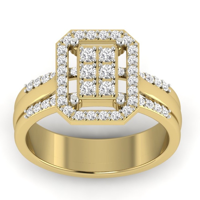 18KT Yellow Gold Zoya Diamond Engagement Ring - Image 2