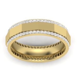 18KT Yellow Gold Azalea Natural Diamond Band