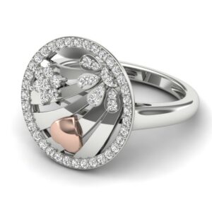 18KT White Gold Aster Diamond Ring