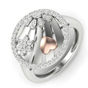 18KT White Gold Aster Diamond Ring