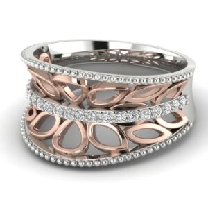 18KT Handmade White Gold Yamini Diamond Ring