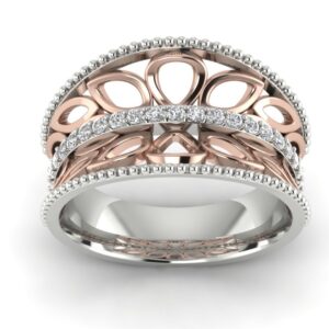 18KT Handmade White Gold Yamini Diamond Ring