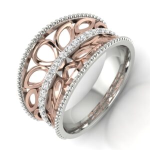 18KT Handmade White Gold Yamini Diamond Ring