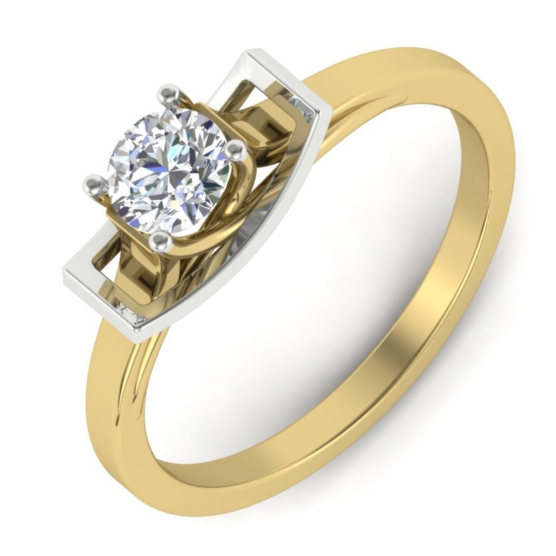 18KT Charming Diamond Solitaire Ring