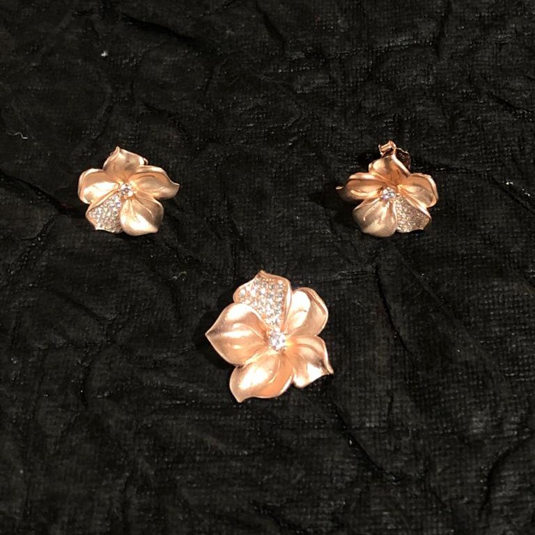flower casting pendant set
