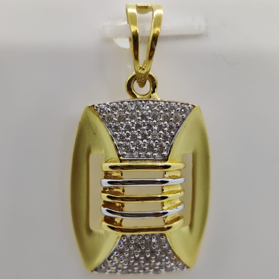 22kt gold cz stone fancy pendant