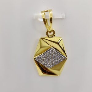 22kt gold cz pendant