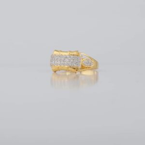 22 kt gold cz stone ring
