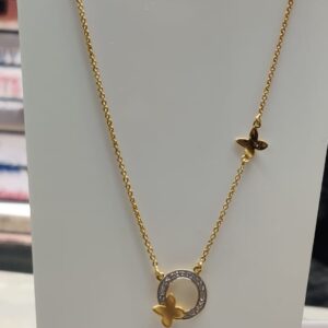 22kt gold casting fancy pendant-chain