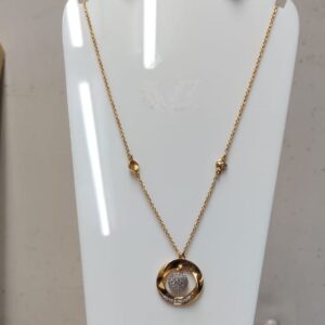 22kt gold casting fancy pendant-chain