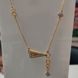 22kt gold casting fancy pendant-chain