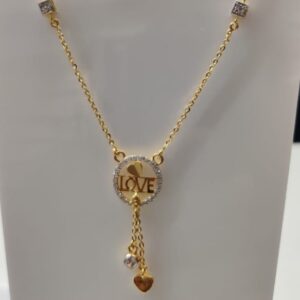 22kt gold casting fancy pendant-chain