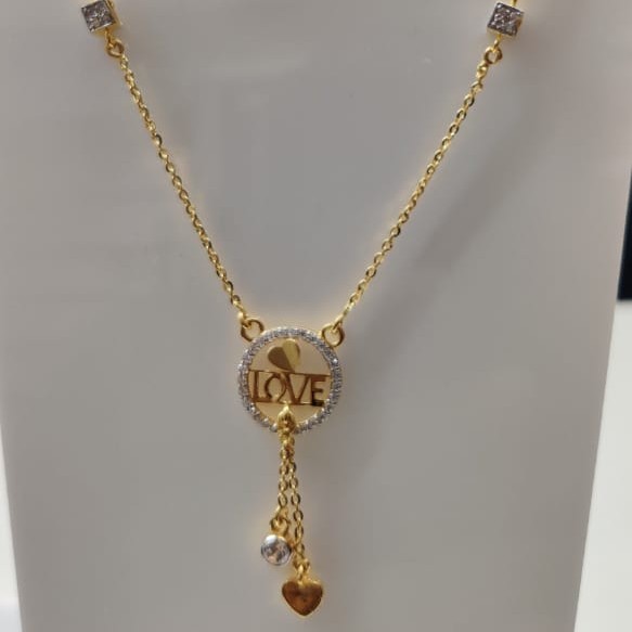 22kt gold casting fancy pendant-chain