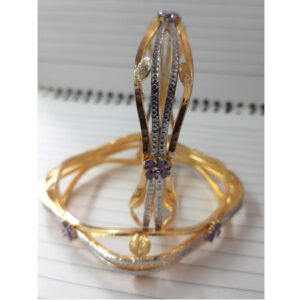 22KT Gold Fancy Copper Kadali Bangle