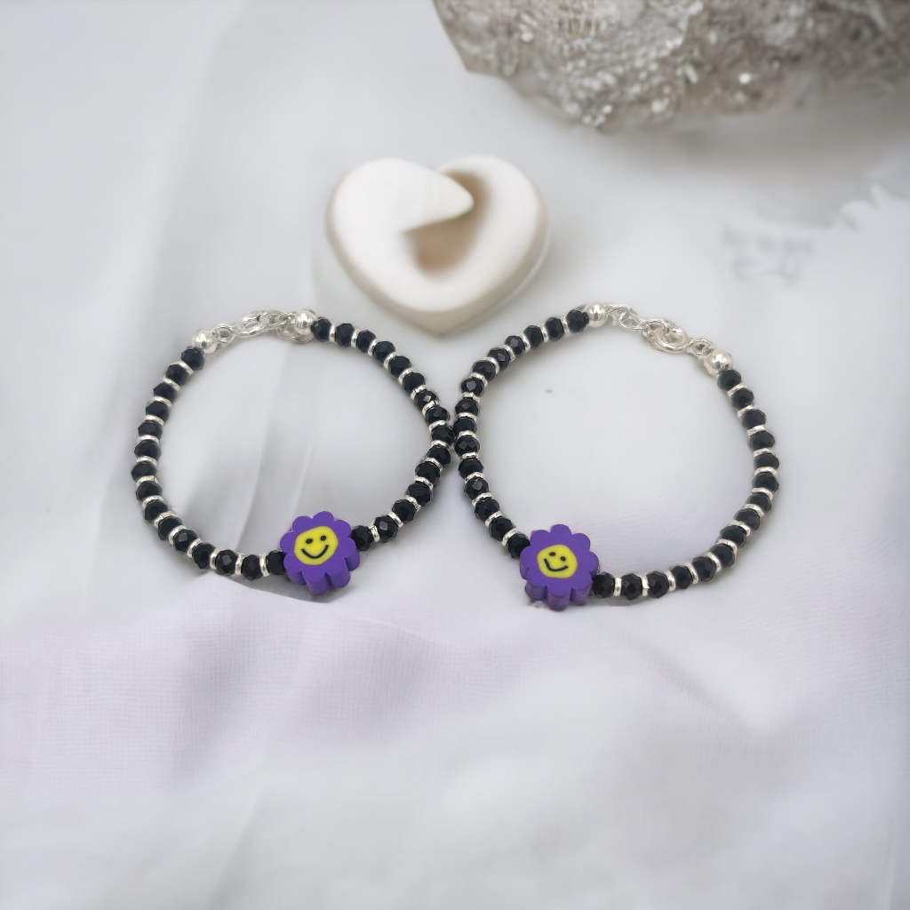 925 Silver Black Beads Najariya For Baby