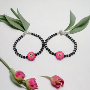 925 Silver Black Beads Najariya For Baby