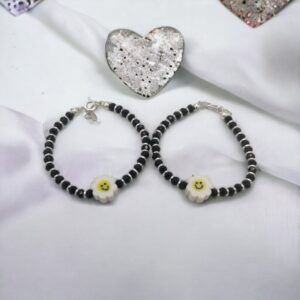 925 Silver Black Beads Najariya For Baby