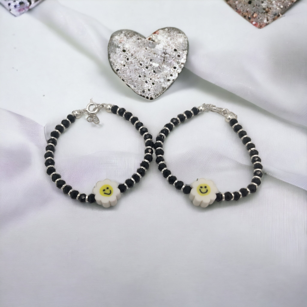 925 Silver Black Beads Najariya For Baby
