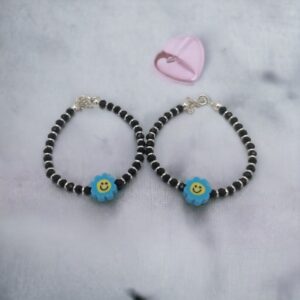 925 Silver Black Beads Najariya For Baby
