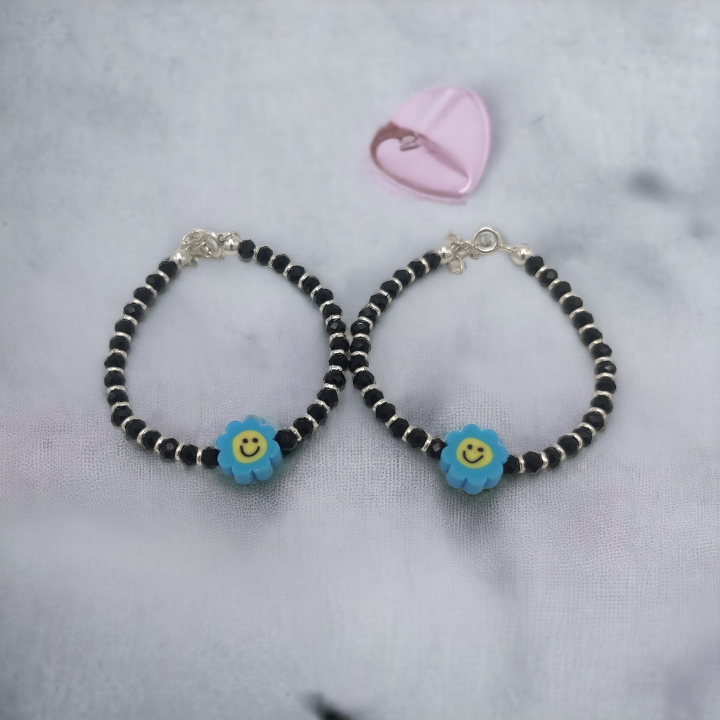 925 Silver Black Beads Najariya For Baby