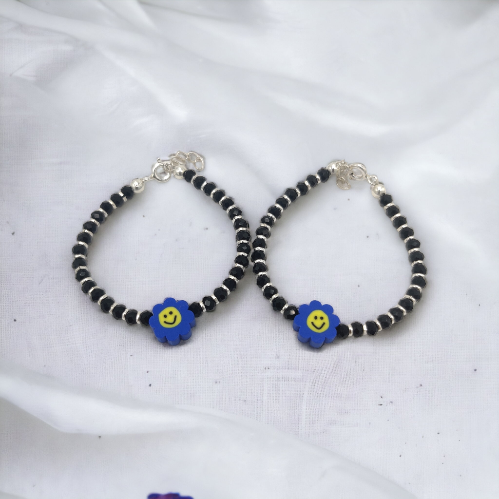925 Silver Black Beads Najariya For Baby