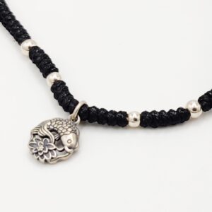 925 Sterling Silver Black Thread Anklets
