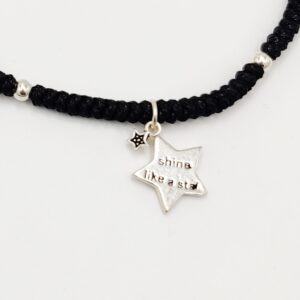 925 Sterling Silver Black Thread Anklets