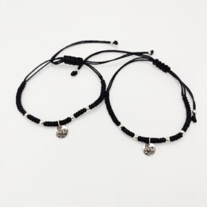 925 Sterling Silver Black Thread Anklets