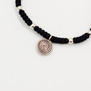 925 Sterling Silver Black Thread Anklets