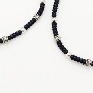 925 Sterling Silver Black Thread Anklets