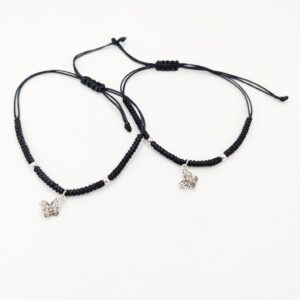 925 Sterling Silver Black Thread Anklets