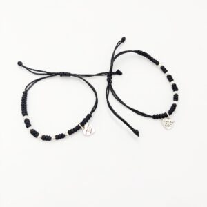 925 Sterling Silver Black Thread Anklets
