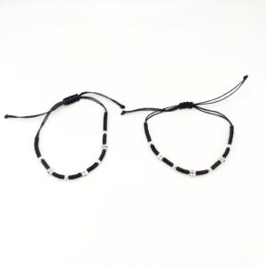 925 Sterling Silver Black Thread Anklets