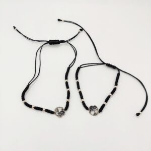 925 Sterling Silver Black Thread Anklets