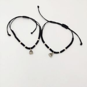 925 Sterling Silver Black Thread Anklets