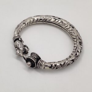 925 Silver Shiv Linga And Nandi Design Men's Kada
