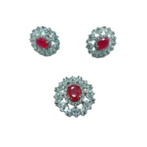 925 Pure Sterling Silver Designer Pendant Set