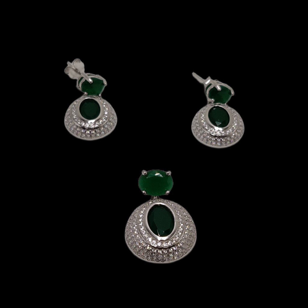 925 Pure Sterling Silver Designer Pendant Set