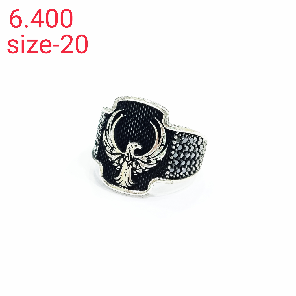 925 Sterling Silver Eagle Gent's Ring - Image 2