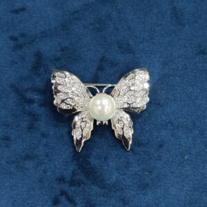 925 Sterling Silver Butterfly Shape Brooch