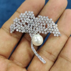 925 Sterling Silver Tree Shape Brooch