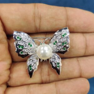 925 Sterling Silver Butterfly Shape Brooch