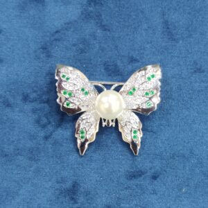 925 Sterling Silver Butterfly Shape Brooch