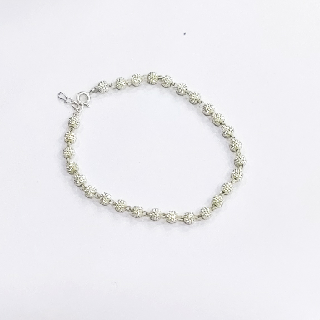 92.6 silver ladies cnc ball bracelet