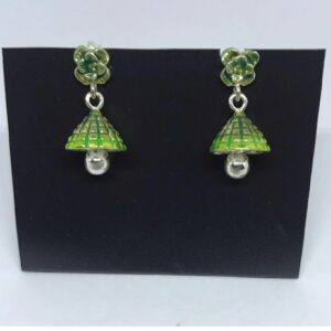 92.5 silver enamel zumki earrings