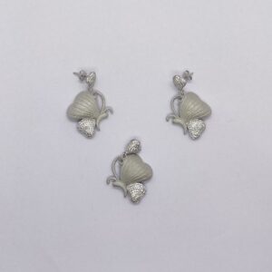 925 sterling silver designer butterfly pendant set