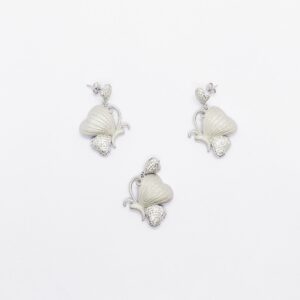 925 sterling silver designer butterfly pendant set