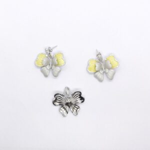 925 sterling silver designer butterfly pendant set