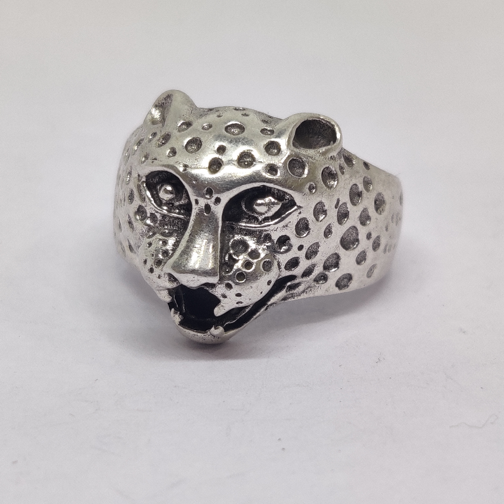 925 sterling silver leopard design men ring